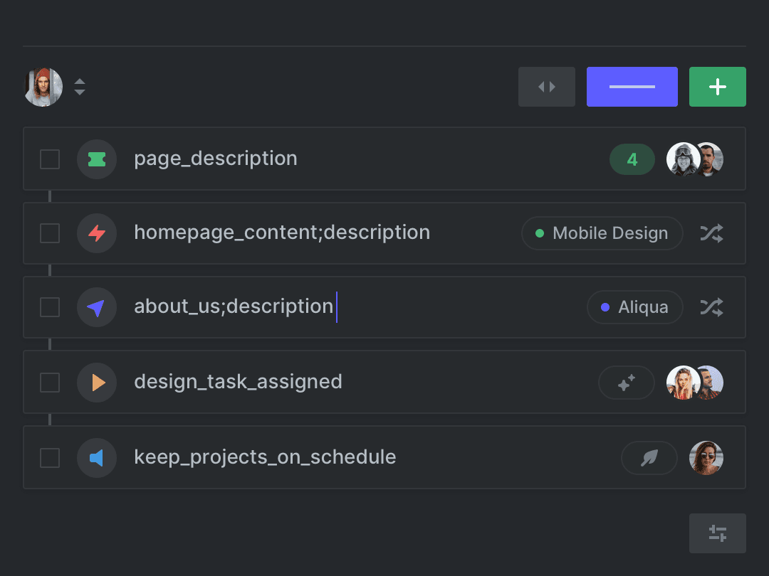 Interface de dashboard